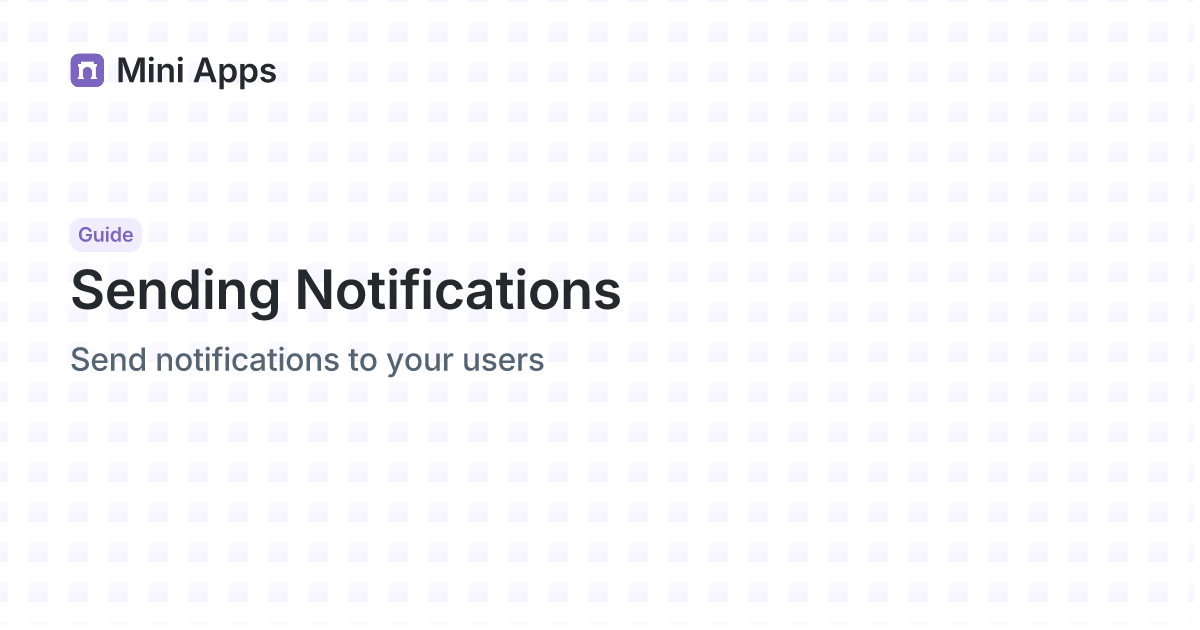 Sending Notifications